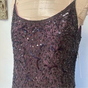 Fully Beaded mermaid mini dress fairycore purple Y2k whimsygoth 6 Dusk